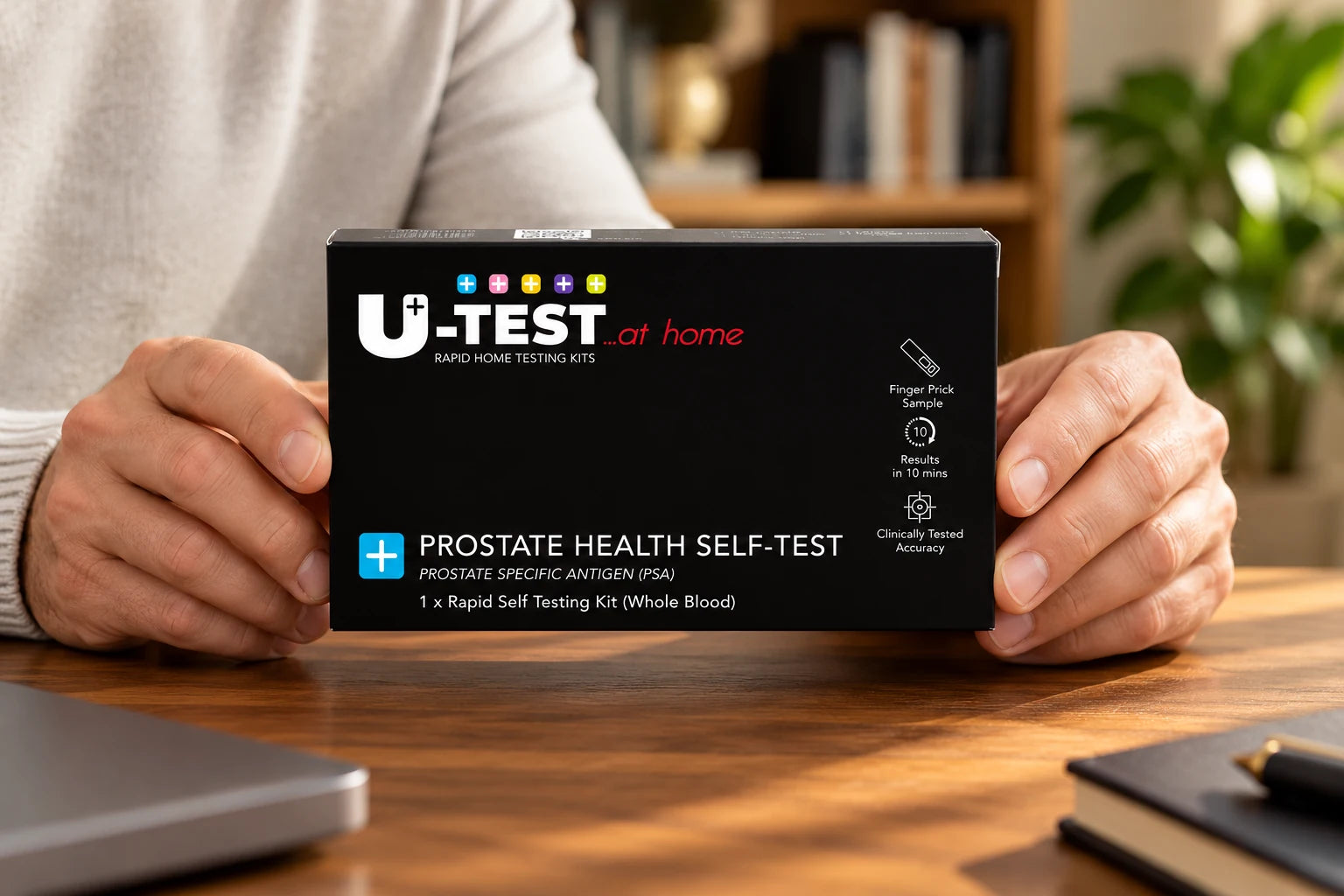 Prostate PSA Test Kit | At-Home Screening held in hands at home