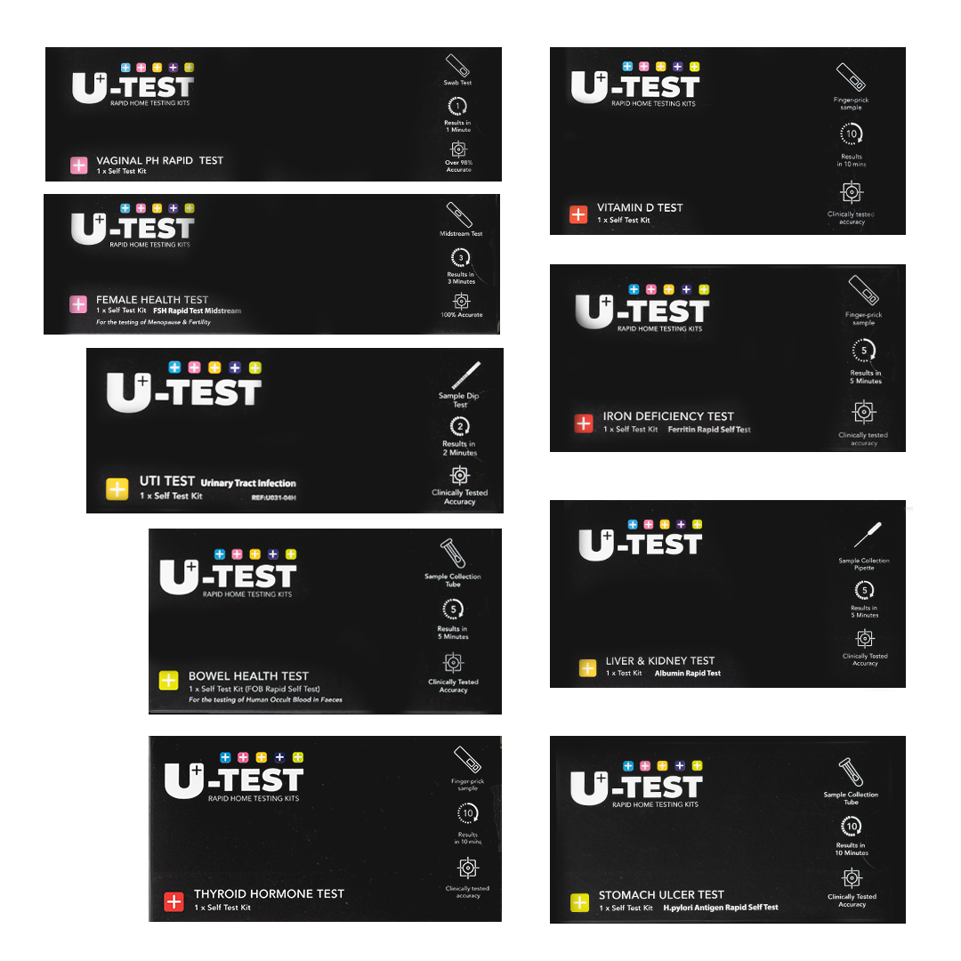 Full Female U-Test MOT Bundle Test Kit | x9 At-Home Tests