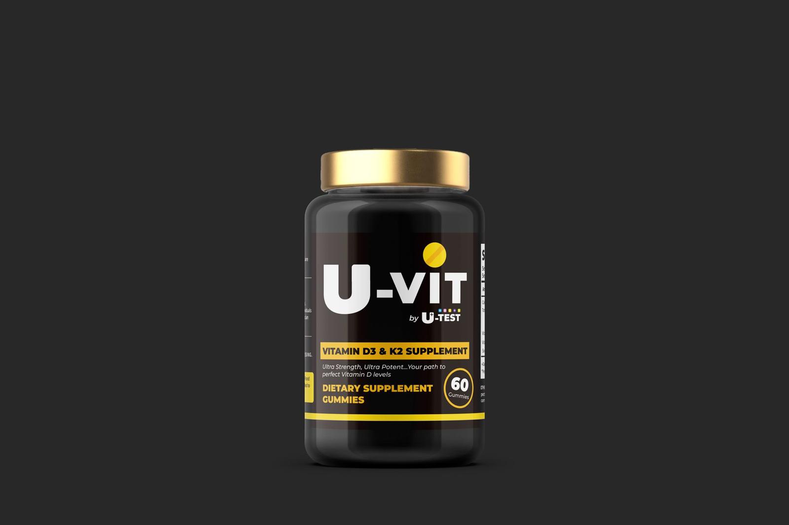 U-VIT by U-Test Vitamin D and K2 Gummies