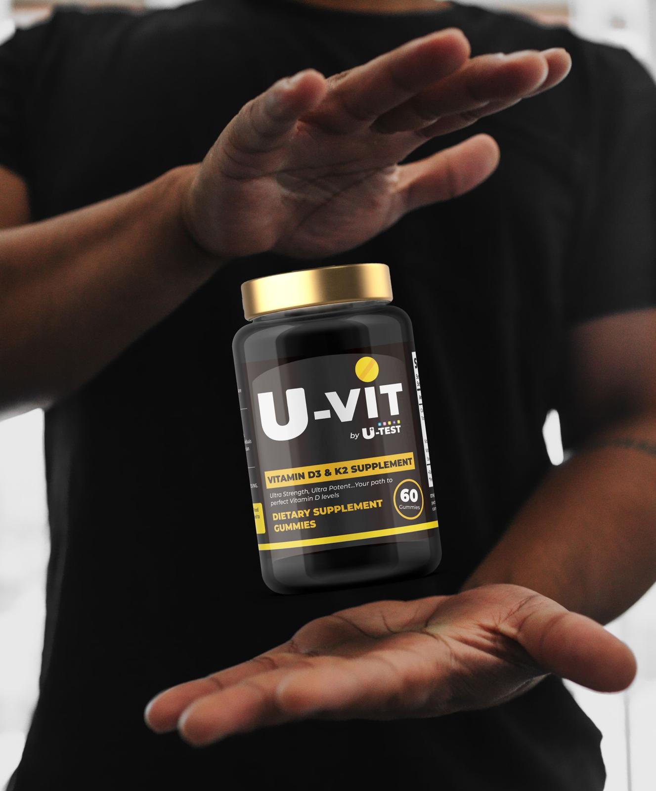 U-VIT by U-Test Vitamin D and K2 Gummies