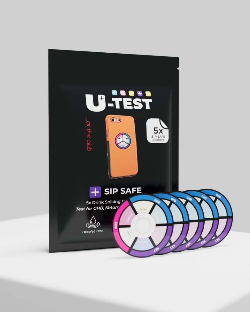 U-Test SipSafe – Drink Spiking Detection Stickers (5 Pack) – U-Test UK