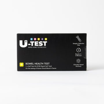 U-Test Bowel Health FOB FIT Home Test – Easy-to-use at-home test for detecting hidden blood in stool, an early indicator of bowel cancer.