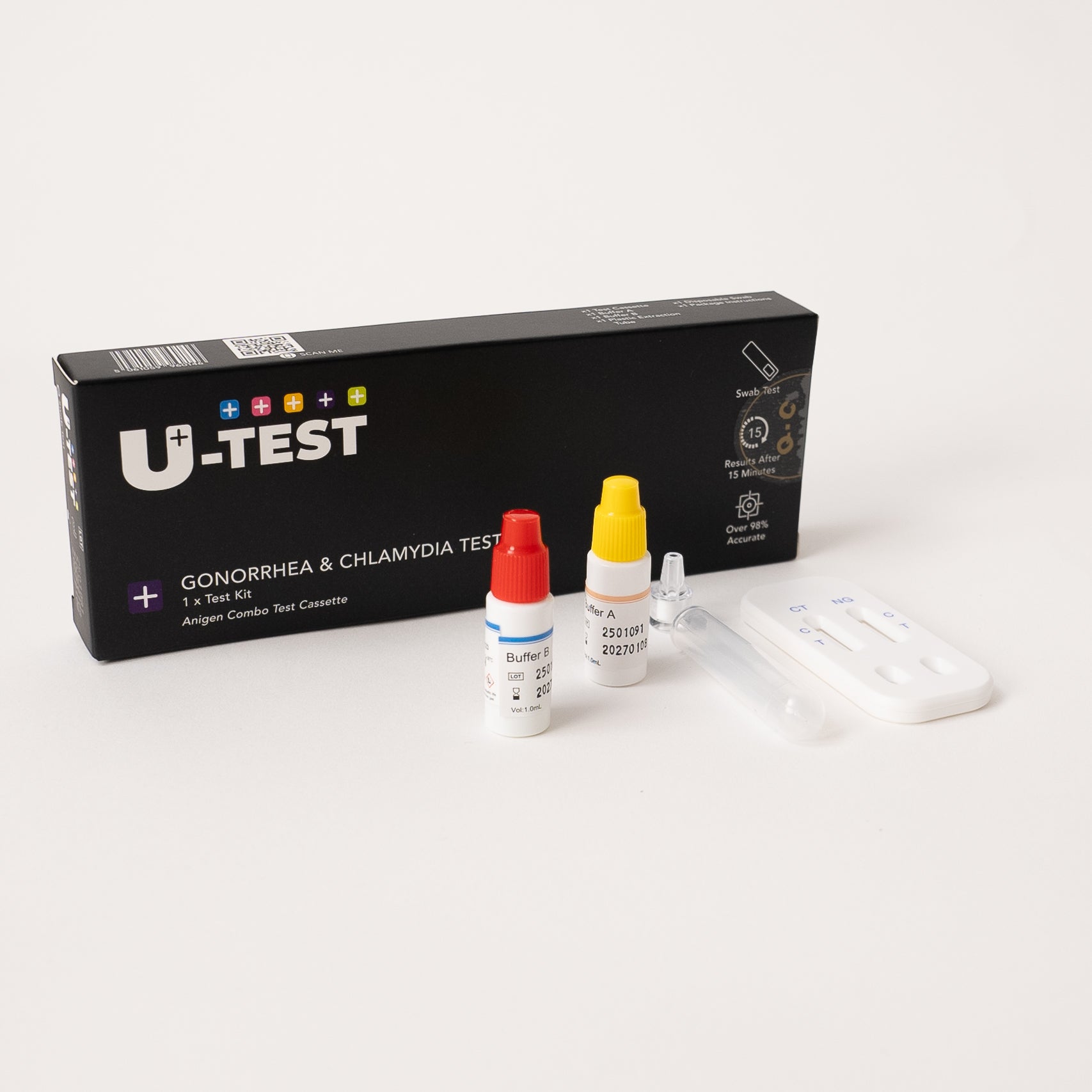 U-Test Gonorrhoea & Chlamydia Home Test Kit – Fast & Reliable STI Screening