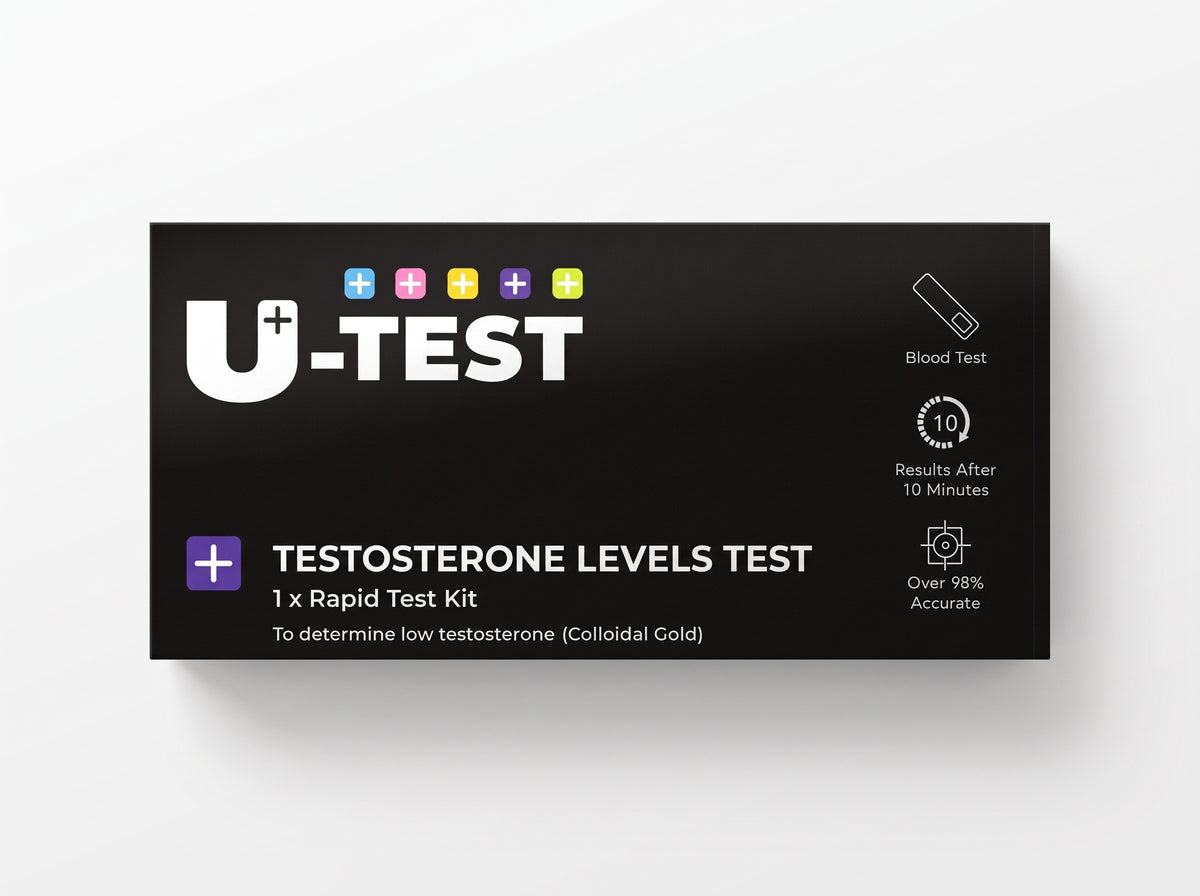 U-Test Testosterone Levels Test kit, front view