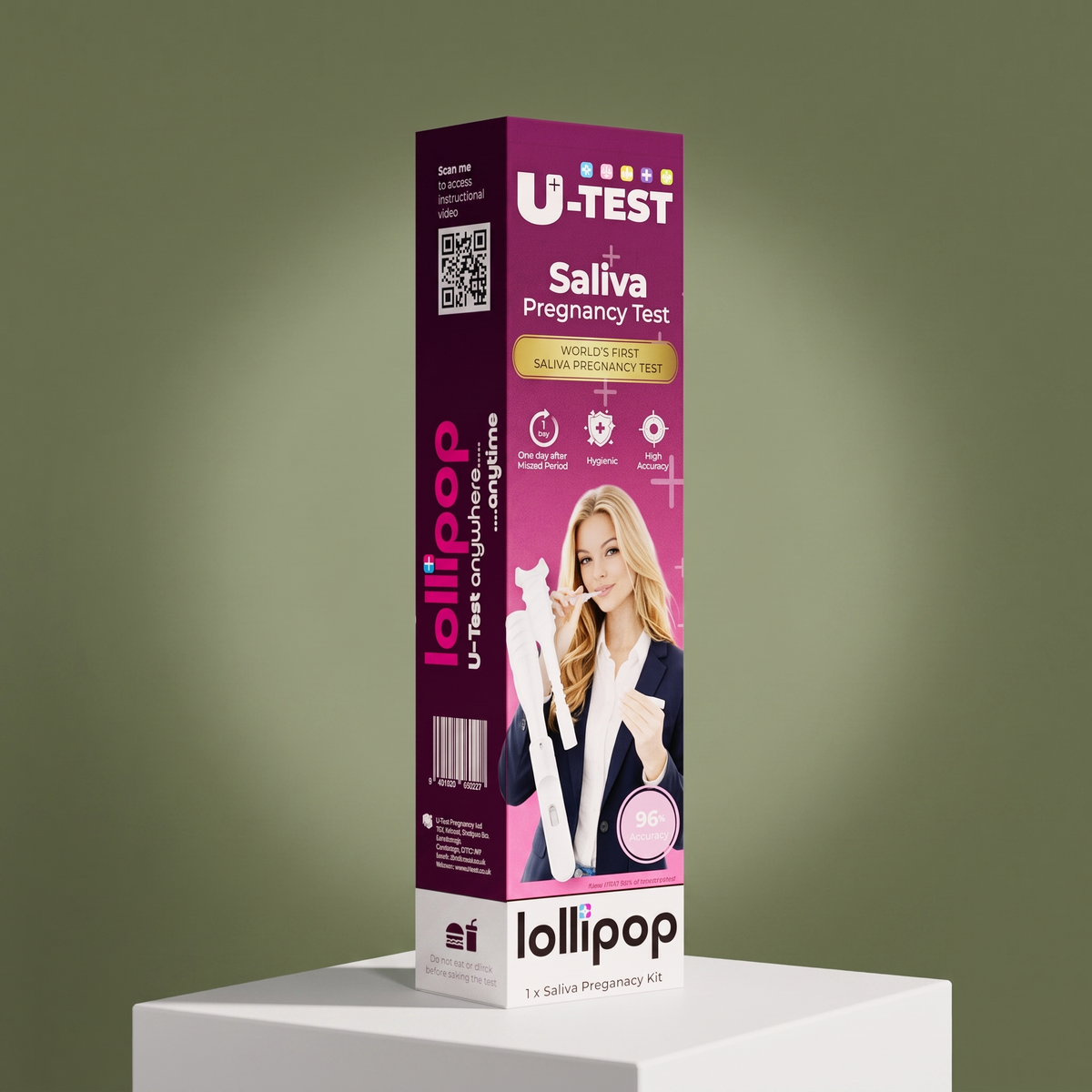 U-Test lollipop saliva pregnancy test kit