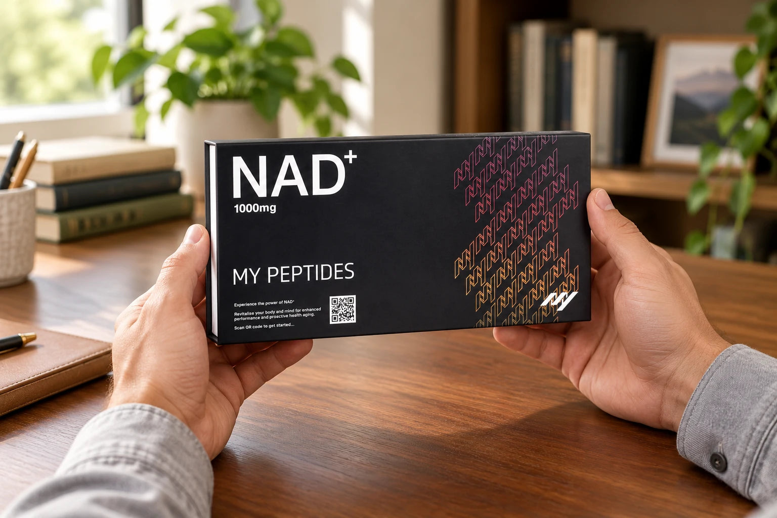 NAD+ Kit | 1000mg held in hands at home